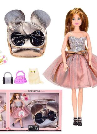 Кукла emily "rising star" с сумочкой для ребенка и для куклы (29 см) qj096b
