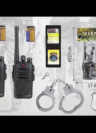 Рация арт. jl111-17 (72шт/2)  батар. наручники, пакет 27*17,6см