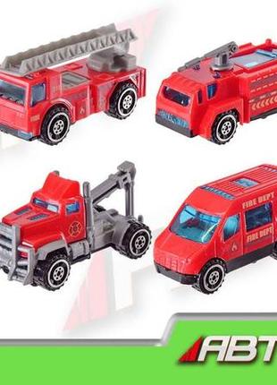Набор машинок автопром "пожарная служба" 6 моделек, коврик ps004-3