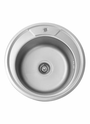 Кухонна мийка з нержавіючої сталі platinum сатин 490 (0,6/170 мм)