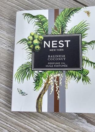 Nest new york
balinese coconut perfume oil пробник
