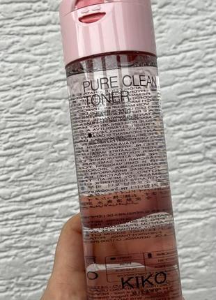 Тонік для обличчя pure clean toner kiko milano