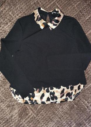Блуза рубашка блузка лего леопардовый принт6 фото