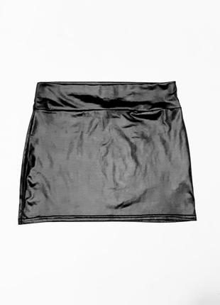 Черная короткая юбка стрейчевая как новая р 38 s m