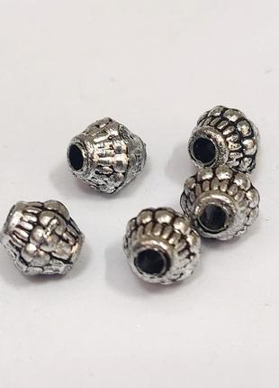 Намистини пластикові finding біконус ромб шипи античне срібло 7 мм х 7 мм