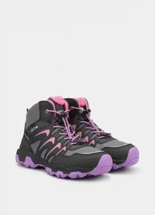 Детские ботинки 30р geox magnetar black/purple