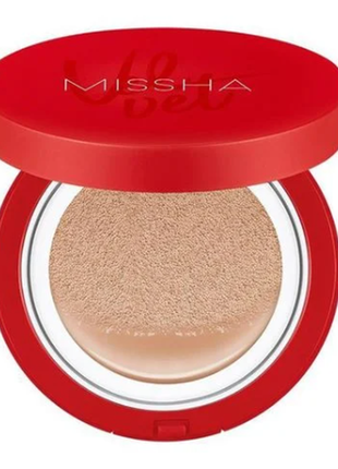 Тональний кушон для обличчя missha velvet finish cushion spf 50+/pa+++,15 г 21 та 232 фото