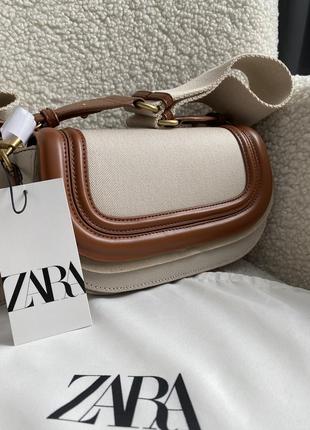 Zara полотняна сумка через плече