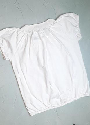 🎁1+1=3** фирменная белая натуральная блуза блузка m&amp;co, размер 50 - 522 фото