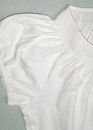 🎁1+1=3** фирменная белая натуральная блуза блузка m&amp;co, размер 50 - 524 фото