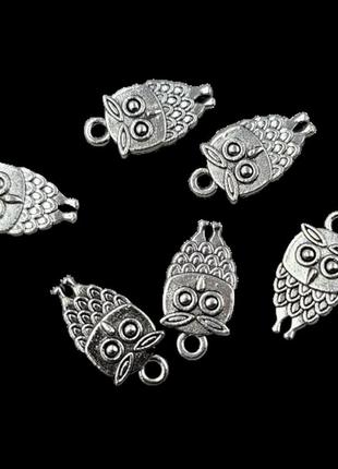 Подвески finding кулон сова античное серебро 9 мм х 18 мм 25133