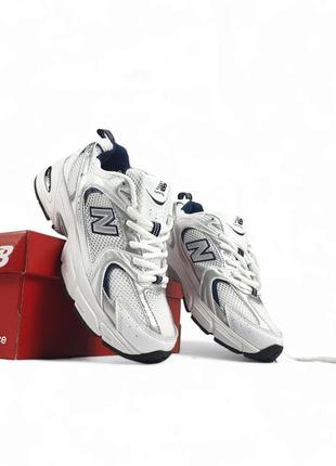 Женские кроссовки new balance 530
premium •white silver blue•