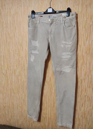 Мужские летние джинсы зауженные slim на высокий рост р.31/44-464 фото
