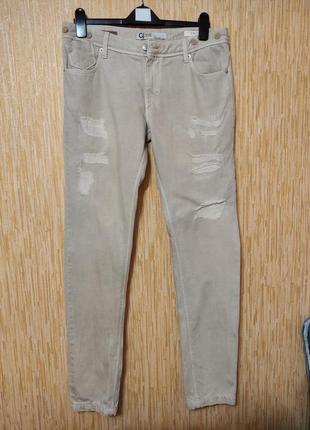 Мужские летние джинсы зауженные slim на высокий рост р.31/44-462 фото