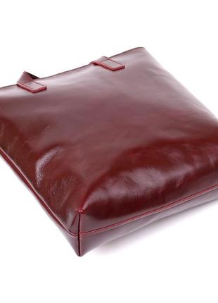 Стильная женская сумка-шоппер shvigel 16368 бордовый6 фото