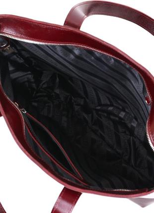 Стильная женская сумка-шоппер shvigel 16368 бордовый3 фото