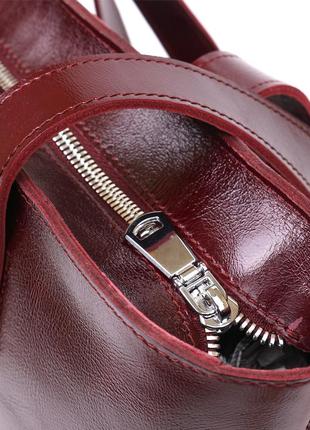 Стильная женская сумка-шоппер shvigel 16368 бордовый5 фото