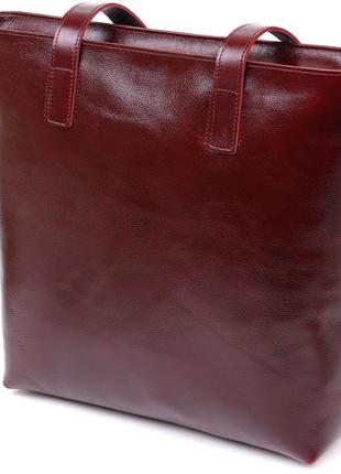Стильная женская сумка-шоппер shvigel 16368 бордовый2 фото