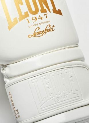 Боксерские перчатки leone mono white 10 ун.3 фото