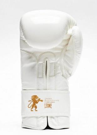 Боксерские перчатки leone mono white 10 ун.6 фото