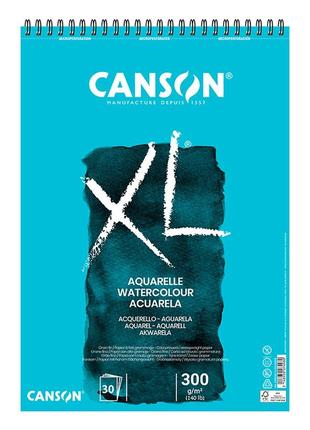 Альбом для акварели на пружине canson xl а5 (14.8х21см) 300 г/м2 30 л. среднее зерно