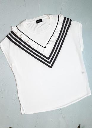 🎁1+1=3** фирменная белая блуза блузка kookai, размер 46 - 487 фото
