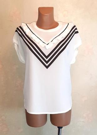 🎁1+1=3** фирменная белая блуза блузка kookai, размер 46 - 483 фото