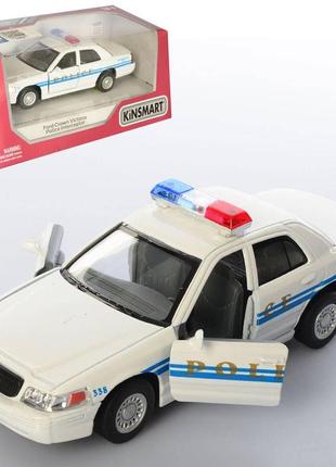 Машинка "kinsmart" ford crown victoria police белая (1:38) kt5342w