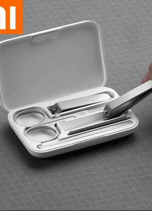 Оригінальний манікюрний набір 5в1 xiaomi mijia nail clipper five piece set з ударостійким abs кейсом