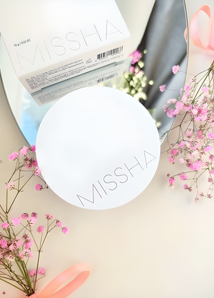 Тональный скорняжный кушон missha magic cushion cover lasting spf 50+/pa++, 15 г(идеальное покрытие)1 фото