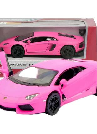 Модель легкова lamborghini 5'' kt5370w matte метал.інерц.відкр.дв.3в.2кол.кор./96/