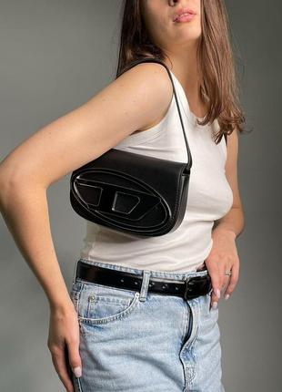 Сумка diesel 1dr iconic shoulder bag black6 фото