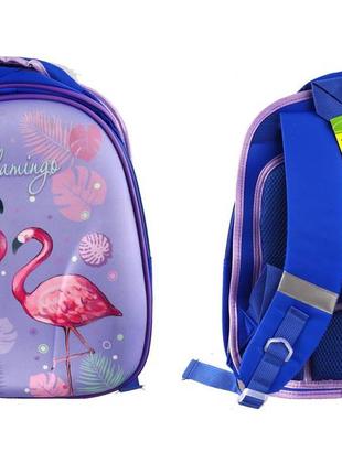 Рюкзак твердий  39*30*18см, з м'якими нашивками, серія flamingo (фламінго)