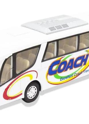 Модель автобус coach 7'' ks7101w метал.інерц.відкр.дв.4кол.кор./72/