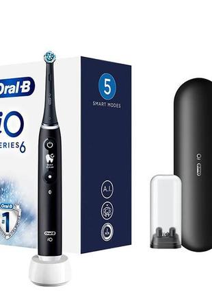 Электрическая зубная щетка oral-b io series 6 iom6-1b6-3dk-black черная