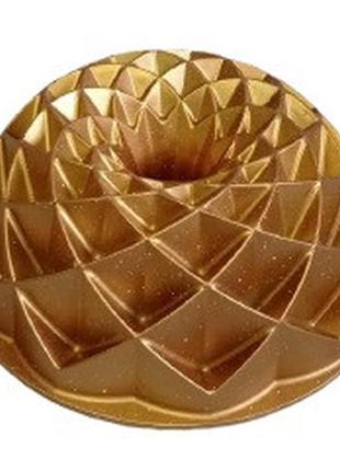 Форма для выпечки кекса oms 3287-24-gold 24 см золотистая