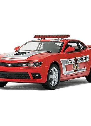 Модель легкова chevrolet camaro 5'' kt5383wpr police/fire fighter метал.інерц.відкр.дв.2в.кор./96/