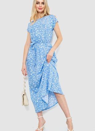 Сукня з принтом, колір блакитний, 214r055-3