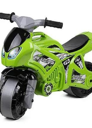 Мотоцикл-толокар технок салатовый 5859