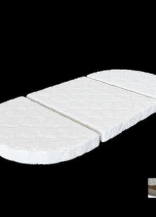 Матрац-трансформер в ліжечко smart bed oval ingvart 60х72/120см, кокос - латекс