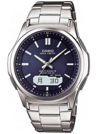 Кварцевые мужские часы casio wva-m630d-2ajf solar япония