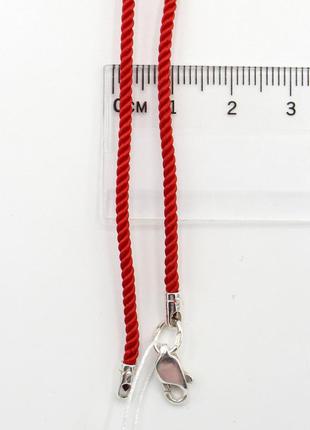 Бежевый (светло-коричневый) шелковый шнурок с серебряной застежкой. серебро 925°.5 фото