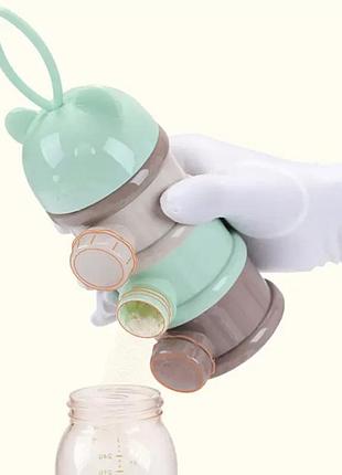 Портативний секційний контейнер для зберігання дитячої суміші, снеків та горіхів2 фото