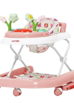 Ходунки carrello fiore rose 3 в 1 (ходунки, гойдалки, каталка)