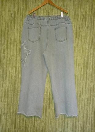 Джинсы палаццо, джинсы трубы на 56/58 размер6 фото