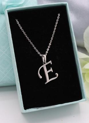 Серебряный кулон "буква е" !!!без цепочки!!!!