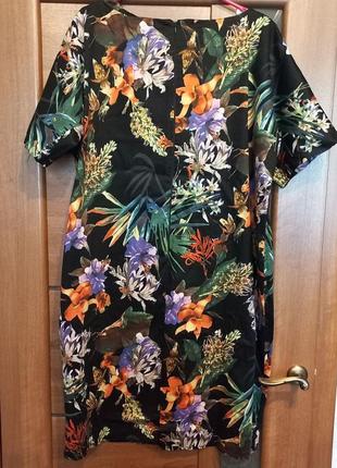 Сукня з тропічним квітковим принтом 66-68р10 фото