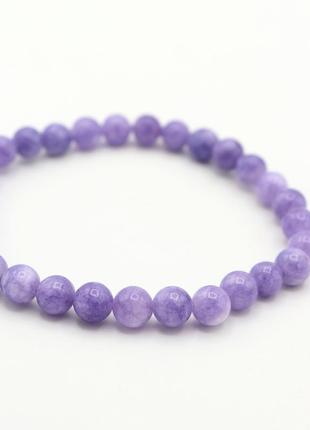 Браслет із натурального аметисту. діаметр намистини 6мм