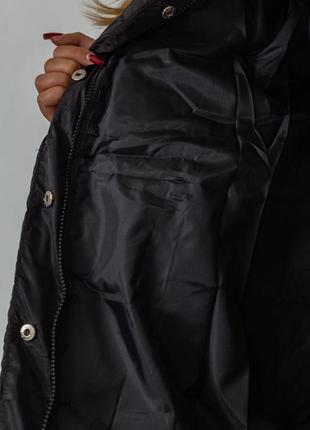 Куртка жіноча, колір чорний, 235r22698 фото