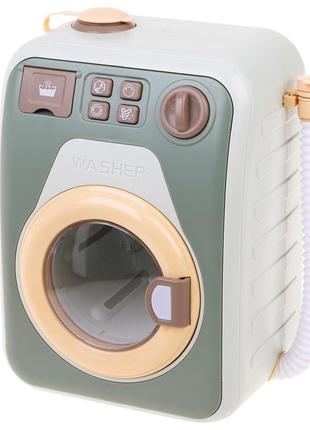 Детская игрушечная стиральная машина для девочек заливается вода, музыка, звуки, подсветка